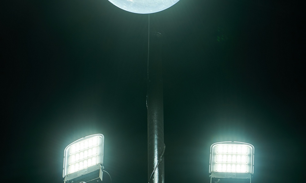 Освещение стен Казанского Кремля