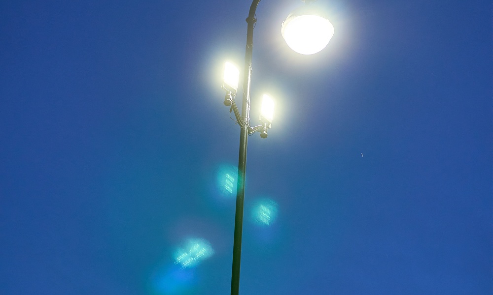 Освещение стен Казанского Кремля