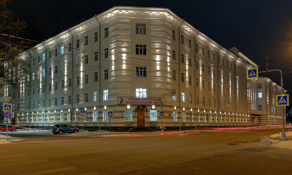 Архитектурная подсветка здания СГМУ