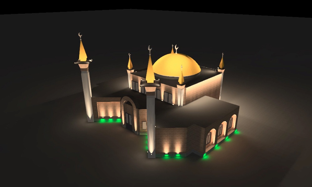 Подсветка мечети в г. Сатка