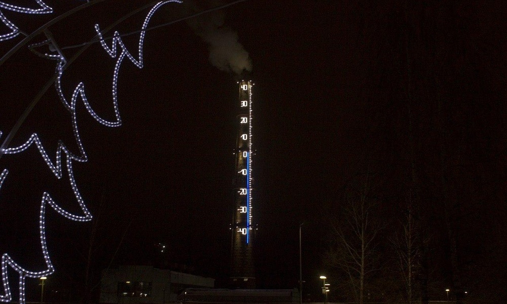 Архитектурное освещение Арт-объекта "Термометр"