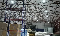 Освещение складского комплекса промышленно-торговой компания по продаже сантехнического оборудования