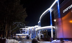 Архитектурная подсветка фасада молодежного центра "Волга"