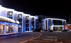 Архитектурная подсветка фасада молодежного центра "Волга"