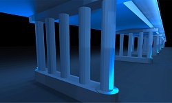 Подсветка моста через реку Ардым