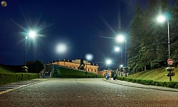 Освещение стен Казанского Кремля