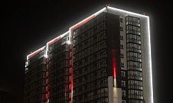 Архитектурное освещение ЖК Алые Паруса, г. Ангарск