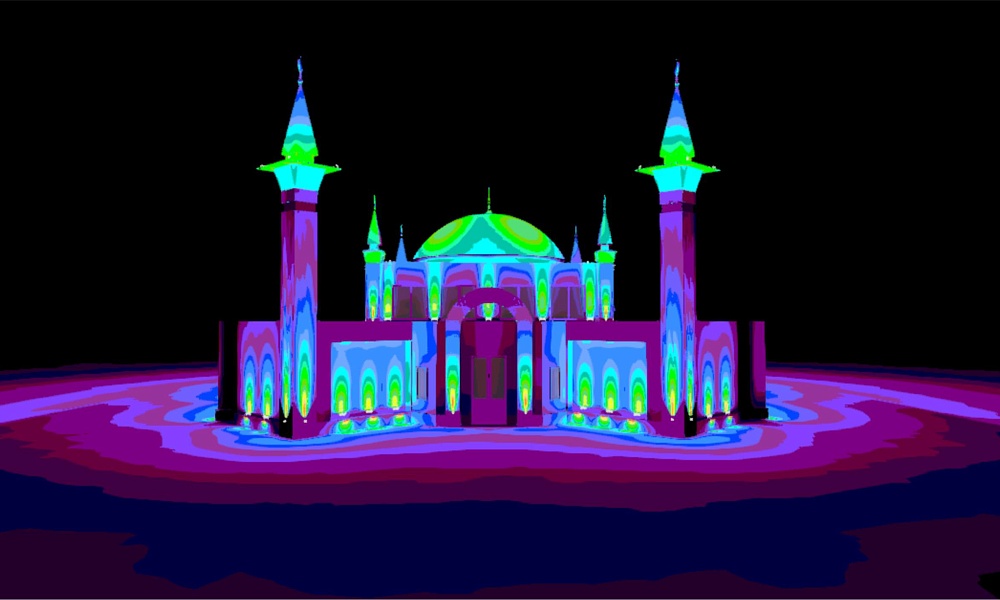 Подсветка мечети в г. Сатка